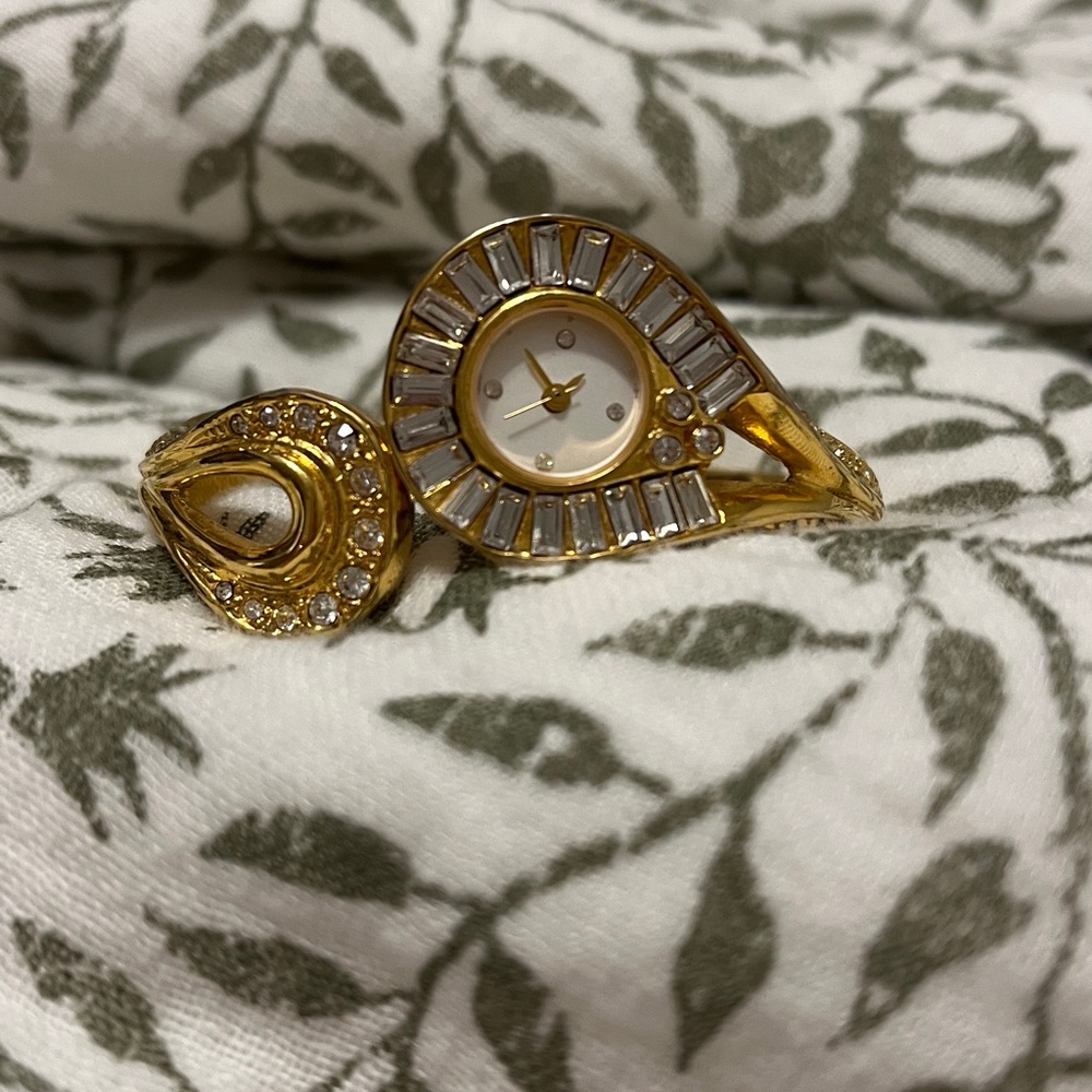 Japan glitter watch gold